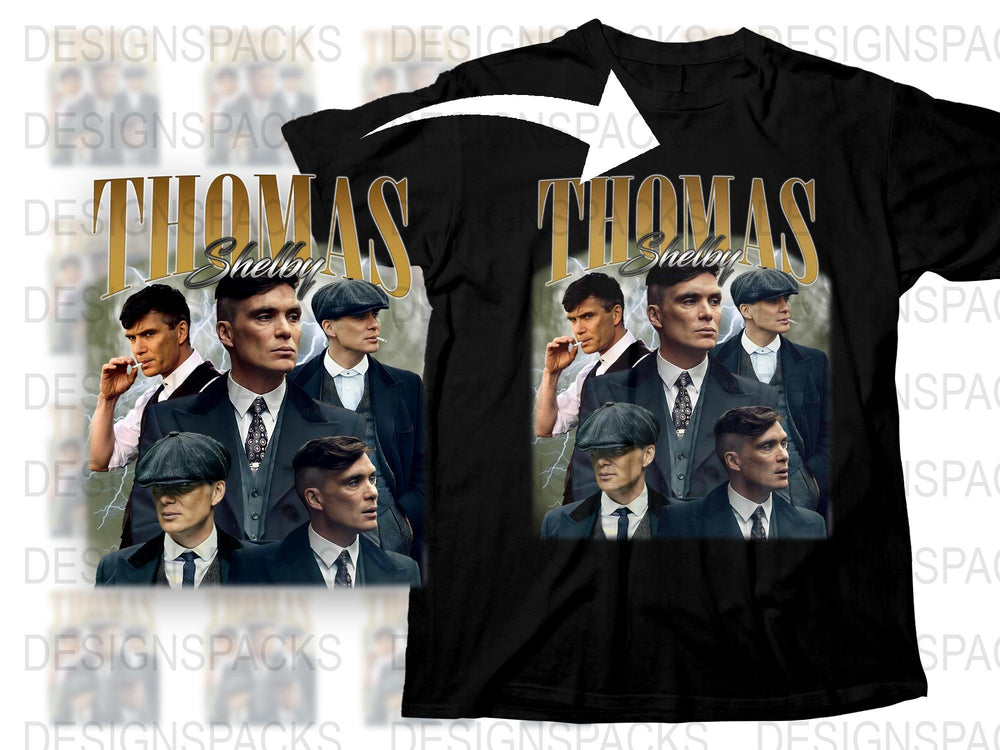 Thomas Shelby T-Shirt, Peaky Blinders Inspired Vintage Graphic Tee, Classic TV Show Apparel, Fan Gift Idea