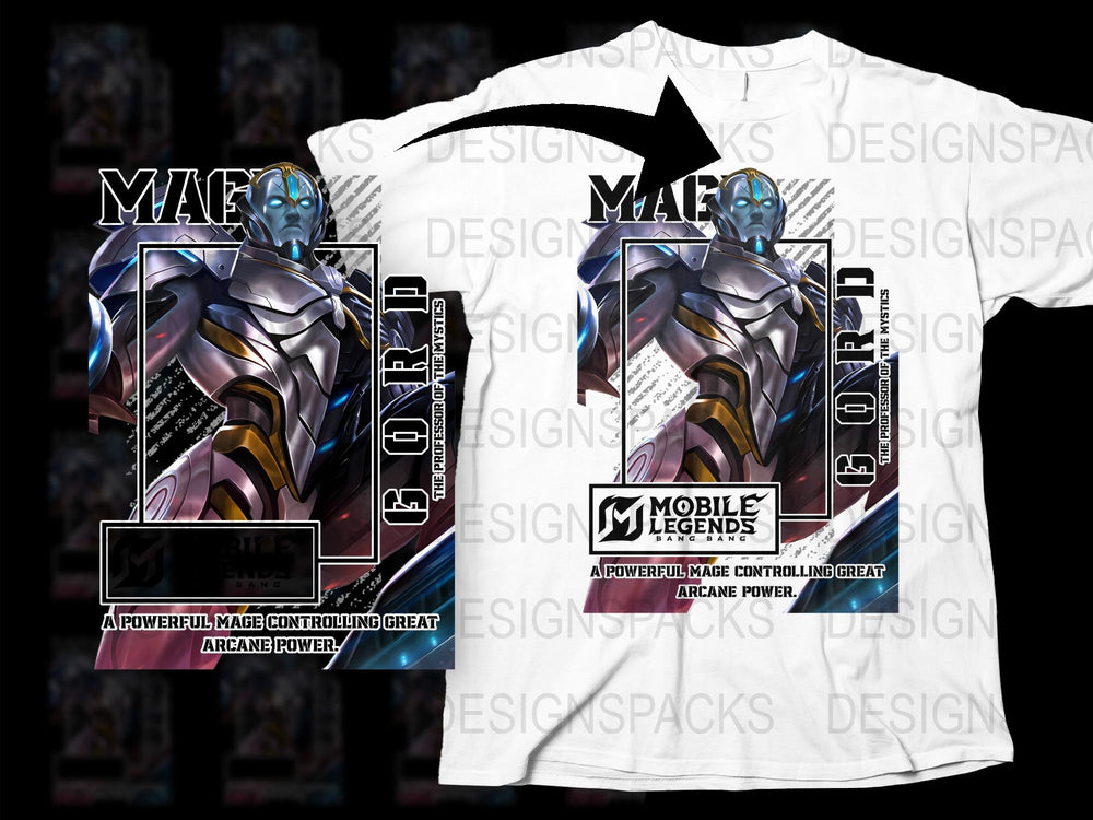 Mobile Legends Graphic T-Shirt, Mage Hero Design, Unisex Tee, Gaming Apparel, Gift for Gamers