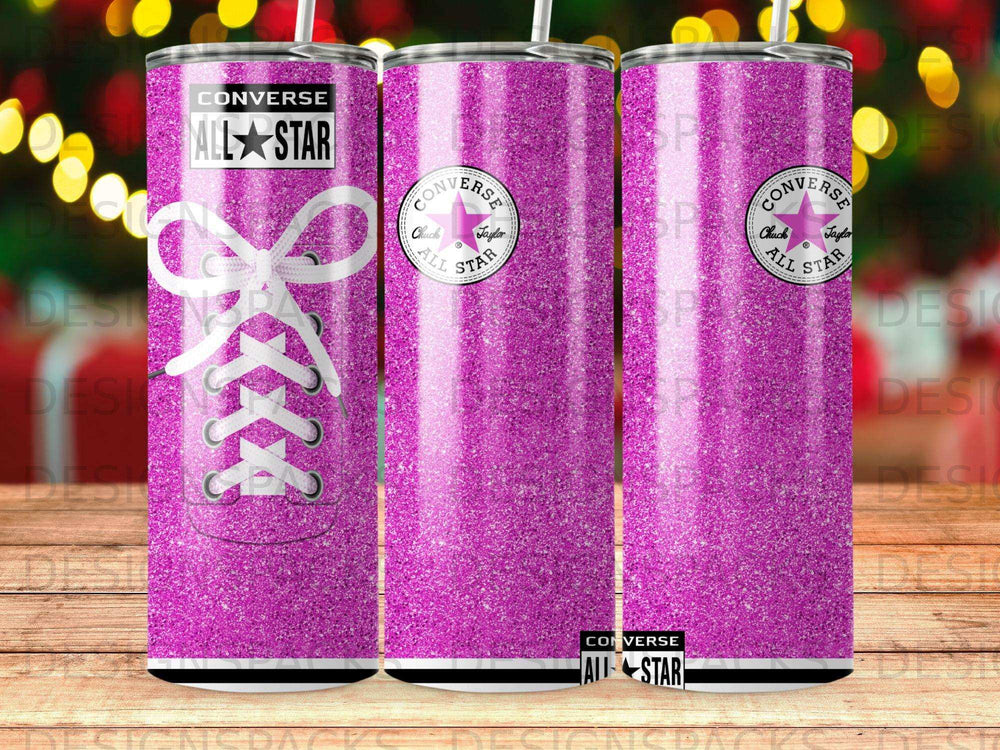 CONVERSE ALL STAR Pink Glitter Shoelace Tumbler product type