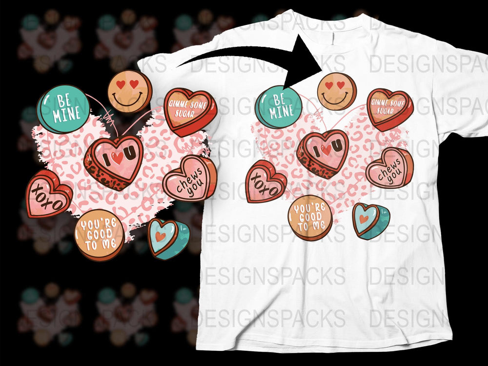 Valentine's Day T-Shirt, Cute Love Hearts Graphic Tee, Romantic Gift for Her, Trendy Love Slogan Shirt