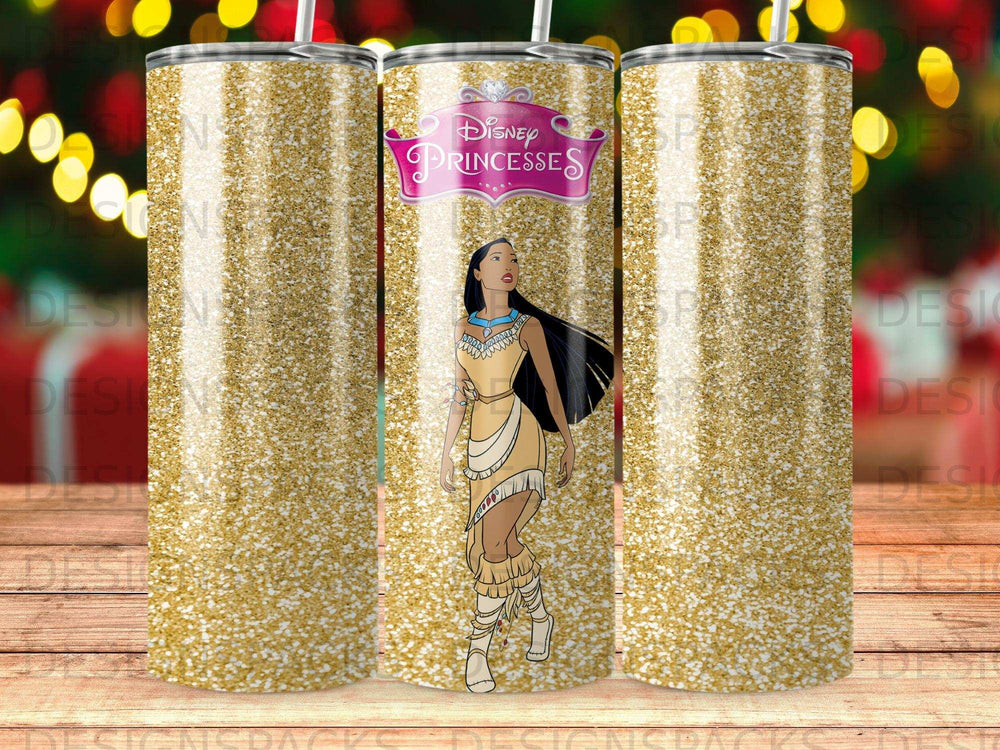 Gold Glitter Disney Princesses Pocahontas image product type