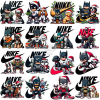 Load image into Gallery viewer, 63 Cartoon Superhero Dogs Christmas Brand Designs Bundle Png
