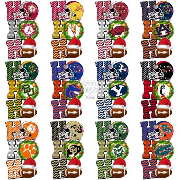 63 Ncaa College Football Teams Christmas Designs Bundle