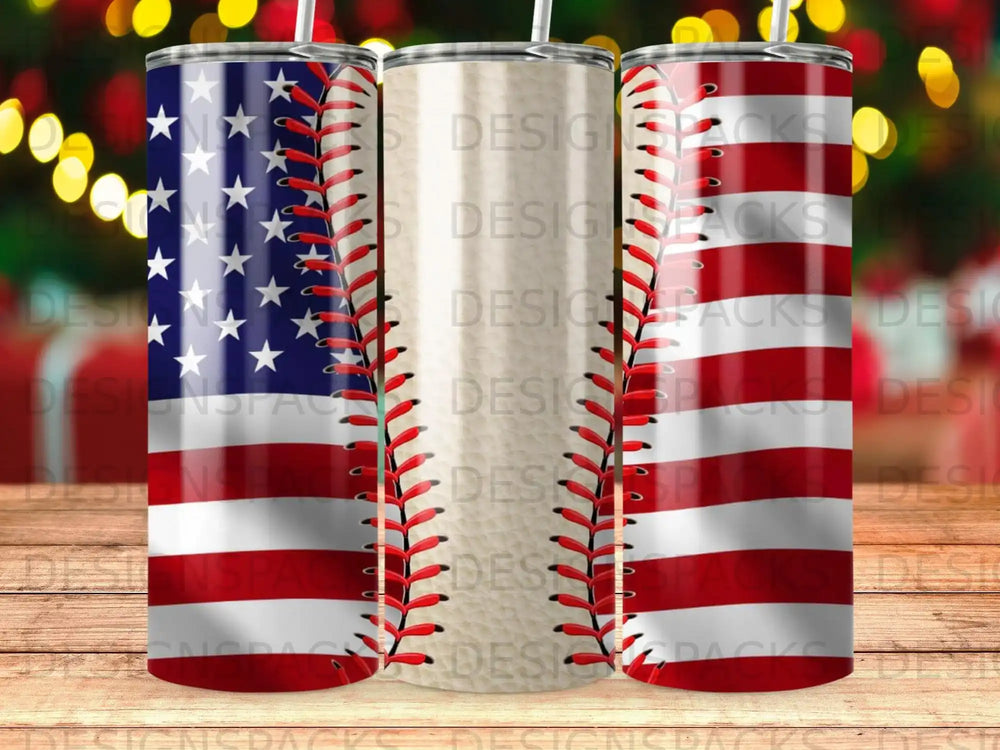 American flag stars stripes baseball stitching design product type