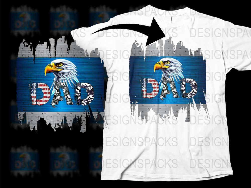 Bold Eagle Graphic T-Shirt, Patriotic USA Flag Print, Distressed American Style Tee, Casual Fashion Top for Men and Women