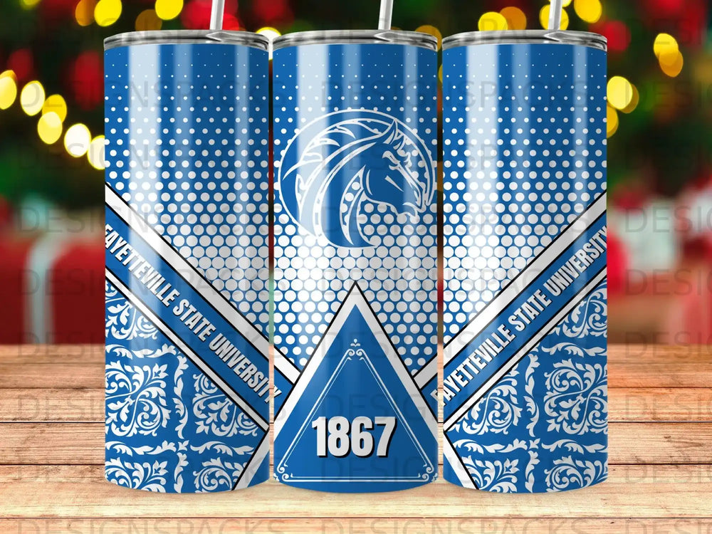 Fayetteville State University Horse Logo 1867 Blue Pattern product type