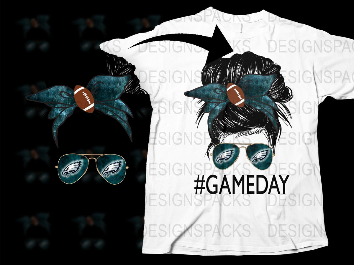 Game Day Football Themed T-Shirt, Unique Fantasy Art Design, Sports Fan Apparel