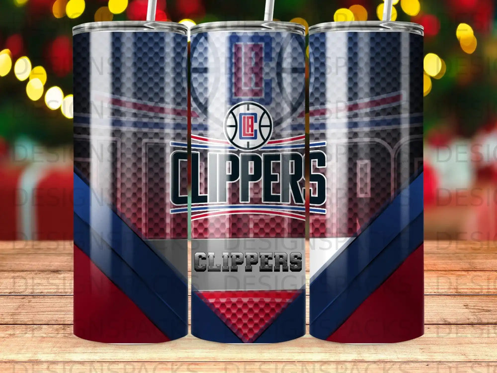 Los Angeles Clippers logo on a textured background with "CLIPPERS" text.