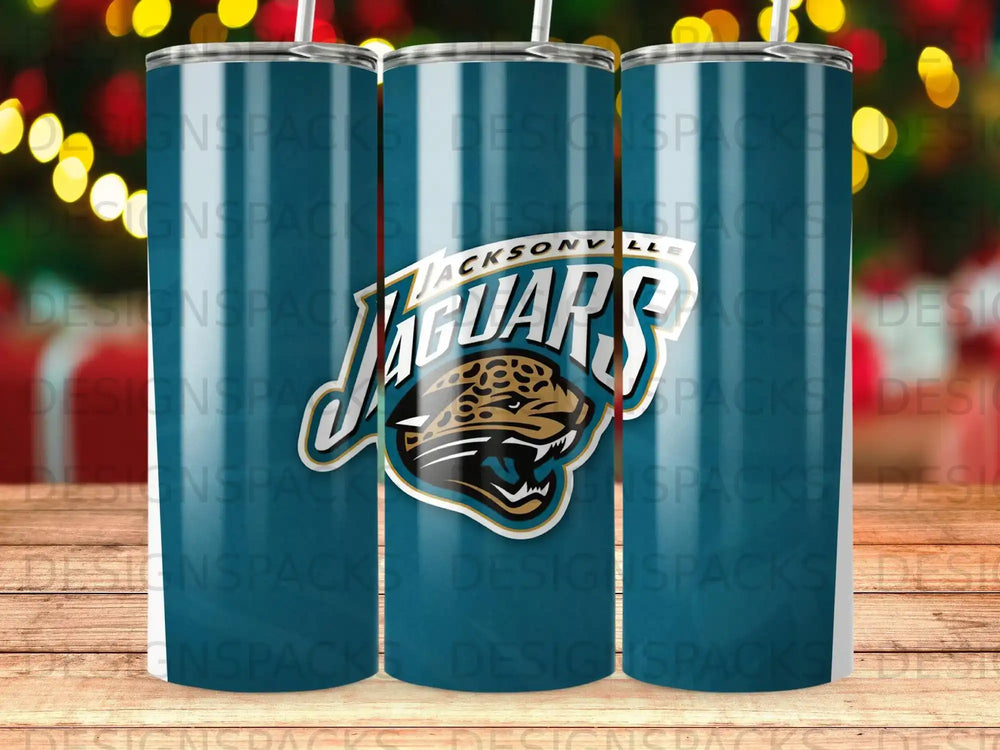 Jacksonville Jaguars Teal Stripe Design Tumbler product type