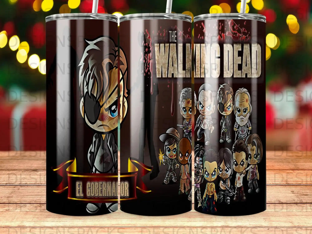 The Walking Dead chibi characters with Governor prominently displayed.