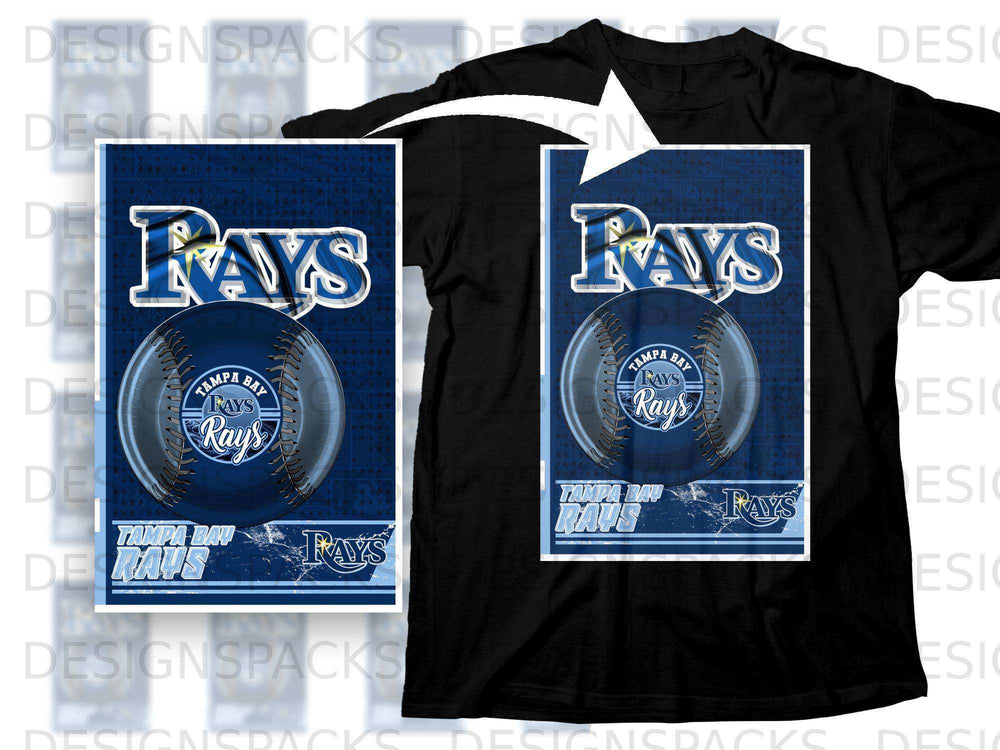 Tampa Bay Rays Baseball Team Graphic T-Shirt