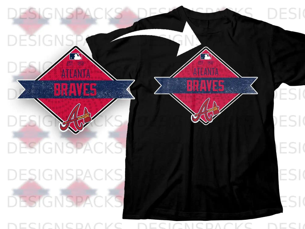 Atlanta Braves Diamond Logo Sports Fan Apparel