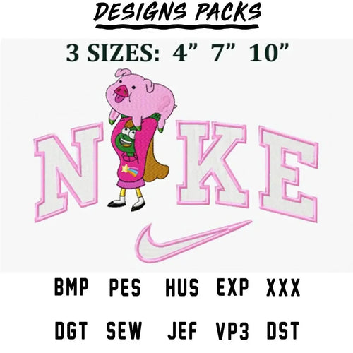 Cartoon Pig Sport Embroidery Design