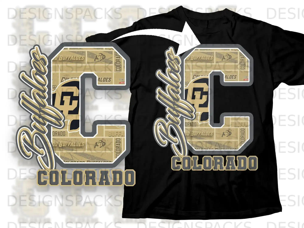 Buffalos Colorado C Emblem Design Graphic Shirt