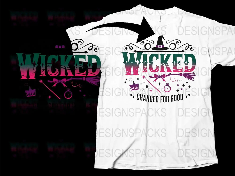 Wicked Musical Inspired T-Shirt, Broadway Fan Tee, Custom Witch Design, Unisex White Graphic Shirt