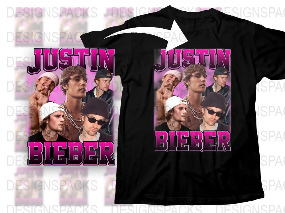 Justin Bieber Fan T-Shirt, Vintage Pop Star Graphic Tee, Purple Aesthetic, Music Memorabilia