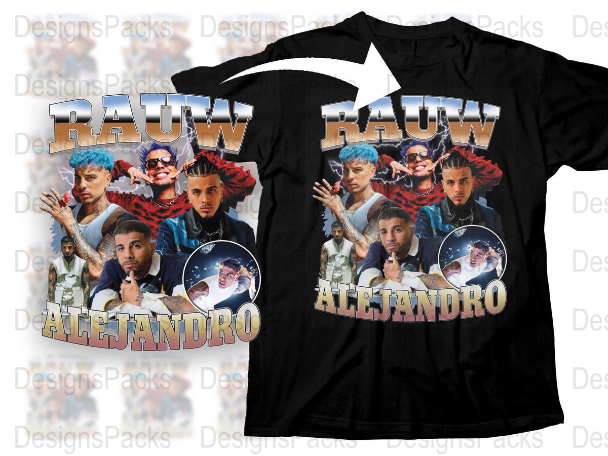 Rauw Alejandro Fan T-Shirt, Music Artist Graphic Tee, Unisex Hip Hop Shirt, Black Cotton Shirt with Celebrity Print, Gift Idea