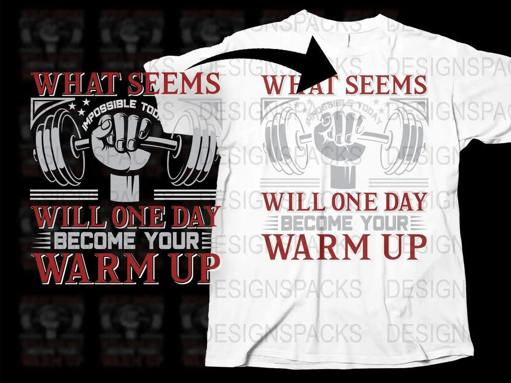 Motivational Workout T-Shirt, Weightlifting Graphic Tee, Inspirational Fitness Apparel, Gym Training Clothes, Black and White Design