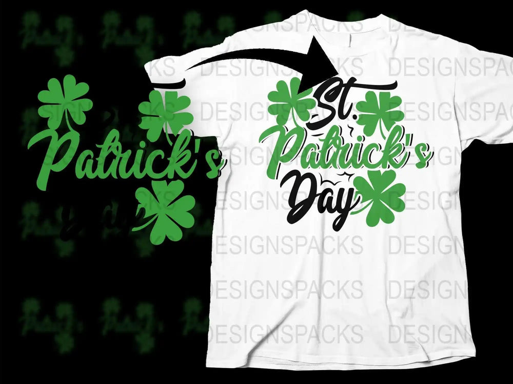 St. Patrick's Day T-Shirt, Shamrock Graphic Tee, Irish Celebration Shirt, Green Clover Design, Unisex Fashion