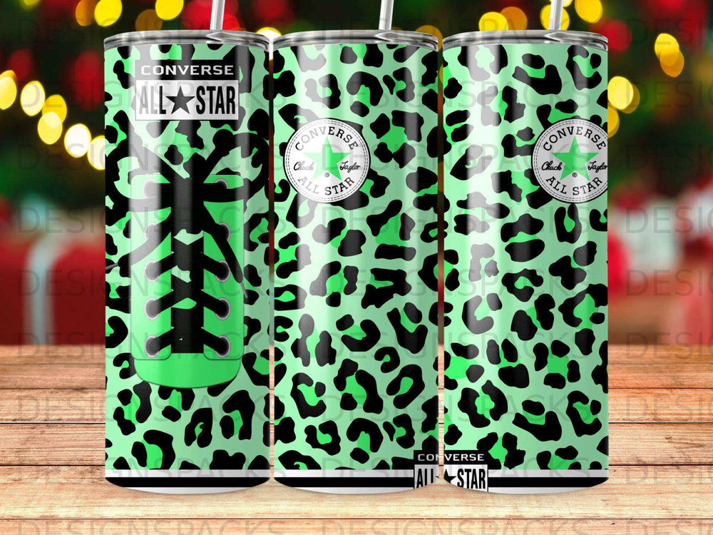 Converse All Star Green Leopard Laces Tumbler product type