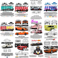Load image into Gallery viewer, 64 Cars Heritage Automobile Legacy Designs Bundle Png
