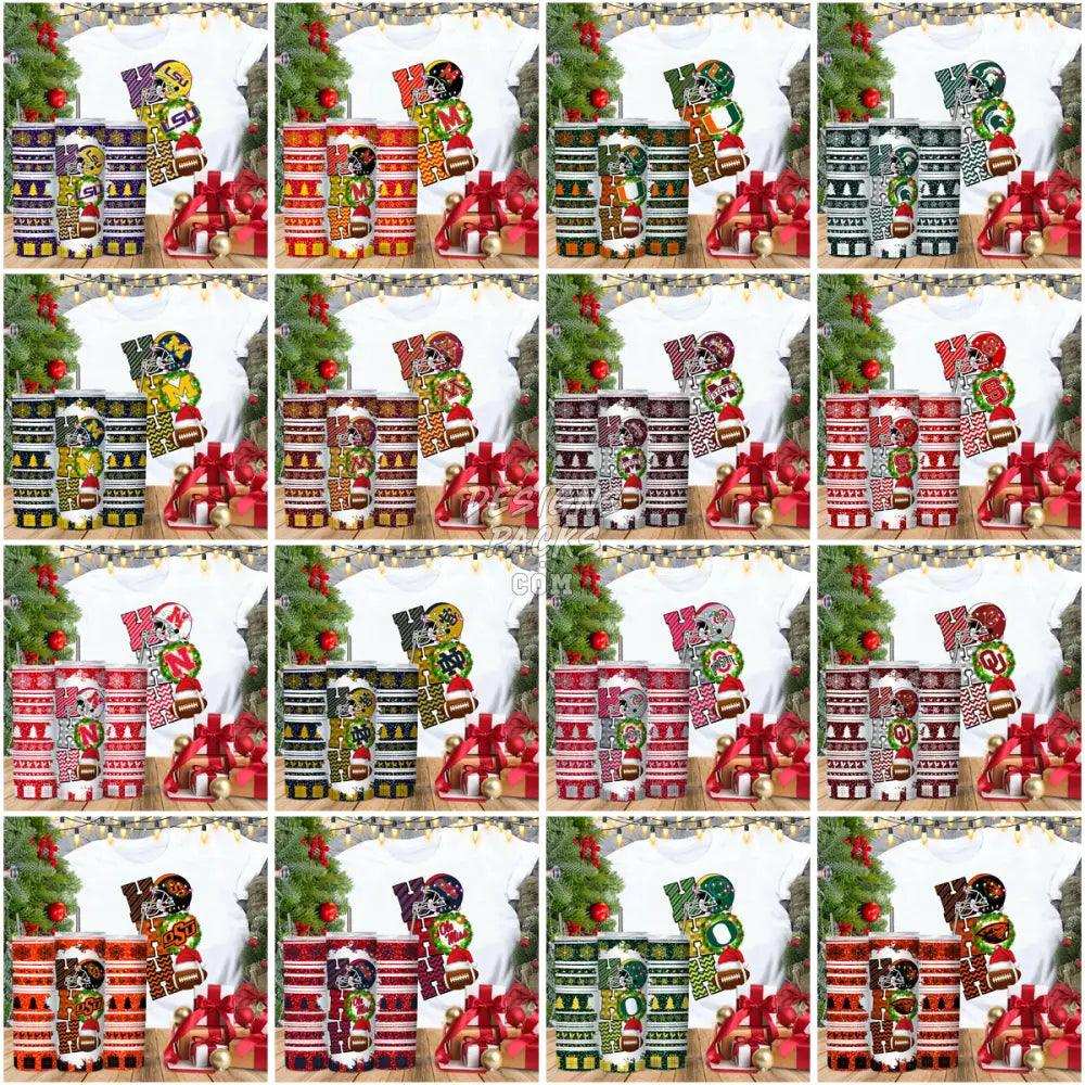 64 College Sport Football Teams Hohoho Tumbler Wrap Bundle Jpg