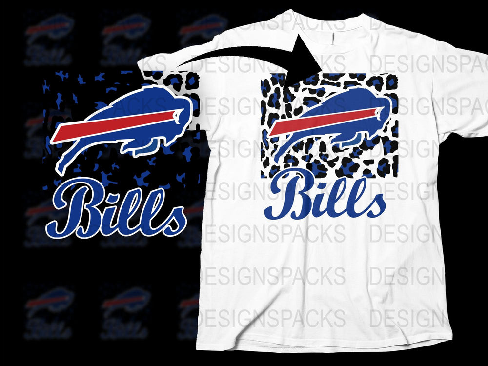 Buffalo Bills Licensed Graphic Tees, High Quality Cotton, Sports Logo Shirts, Trendy Team Apparel