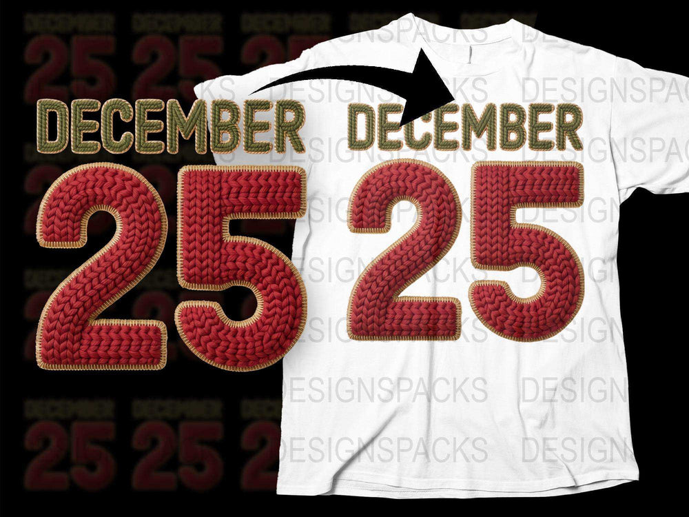 December 25 Themed T-Shirt, Festive Holiday Apparel, Christmas Gift Idea, Unisex Cotton Tee