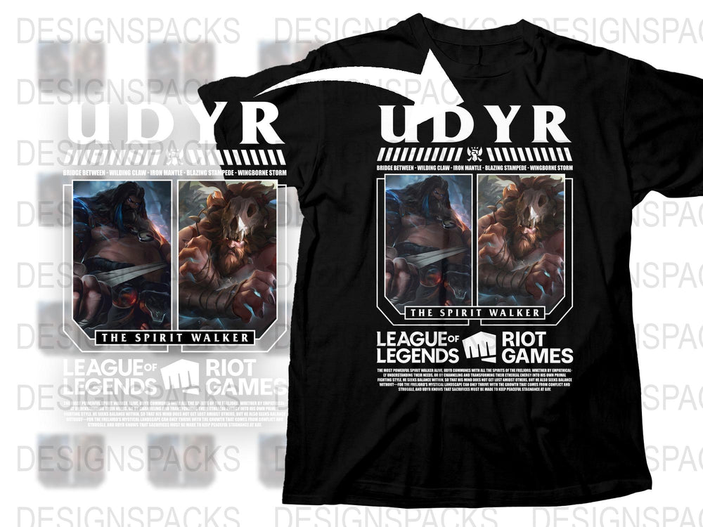 League of Legends Udyr T-Shirt, Spirit Walker Graphic Tee, Riot Games Merchandise, Gaming Apparel