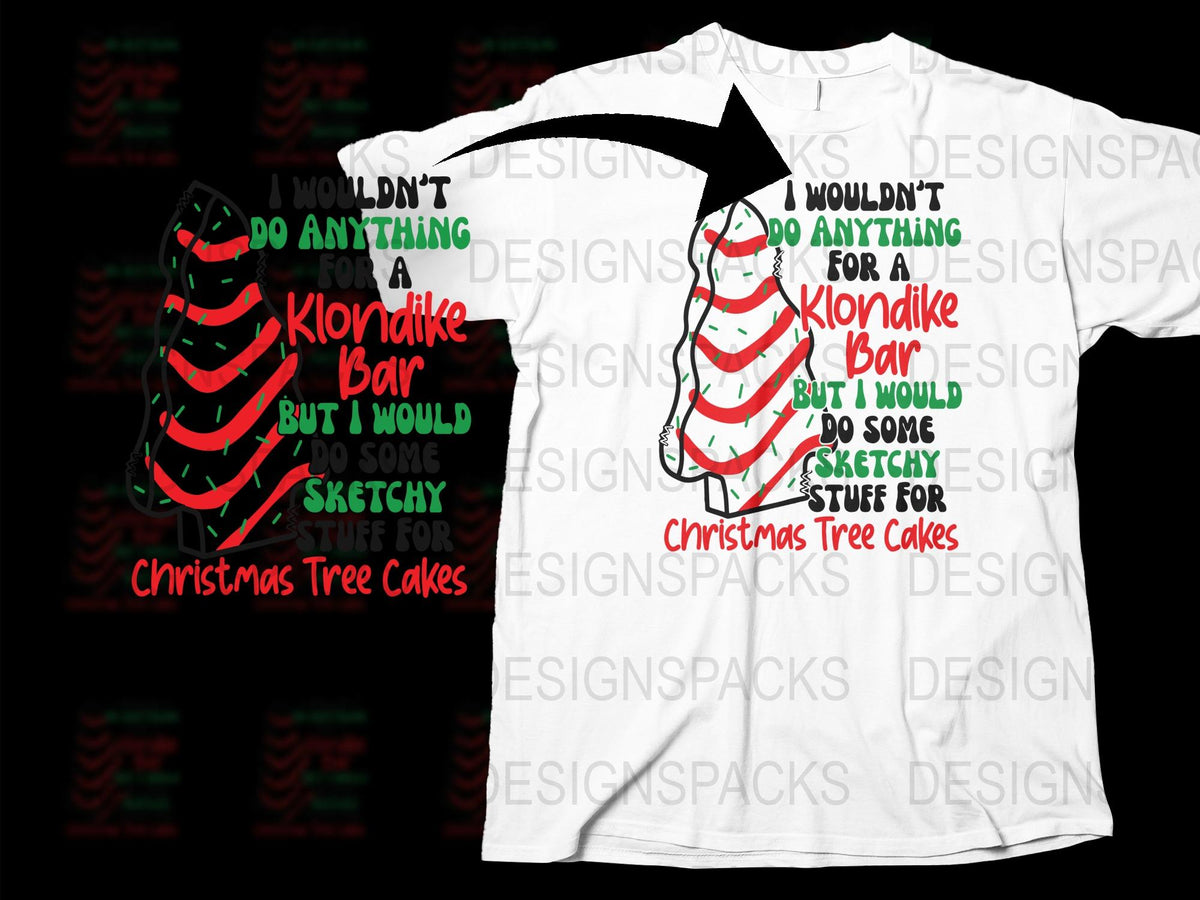 Funny Christmas T-Shirt, Klondike Bar Tree Design, Sketchy Christmas Tree, Unisex Holiday Tee, Gift Idea