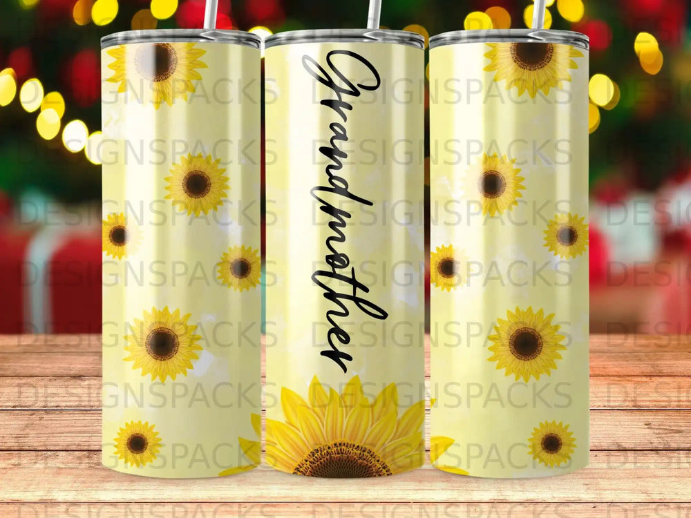 Grandmother Sunflower Floral Pattern Design Tumbler product type