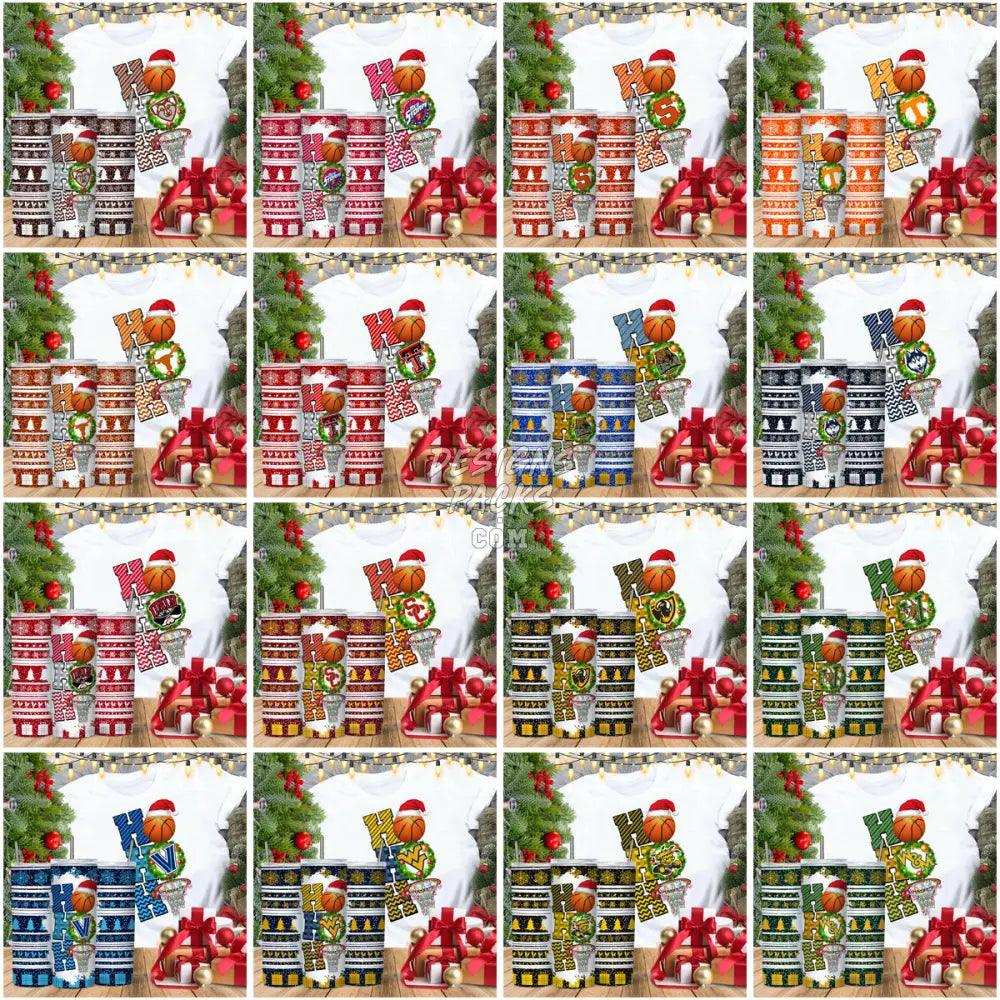 65 College Sport Teams Hohoho Basketball Tumbler Wrap Bundle Jpg