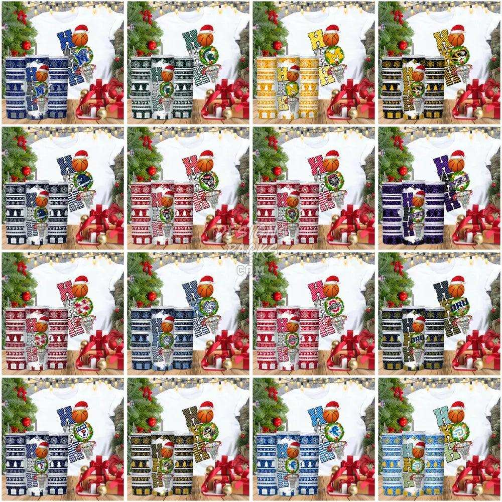 65 College Sport Teams Hohoho Basketball Tumbler Wrap Bundle Jpg