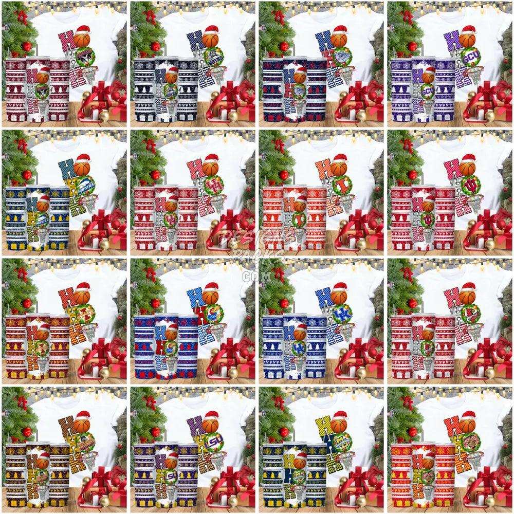 65 College Sport Teams Hohoho Basketball Tumbler Wrap Bundle Jpg