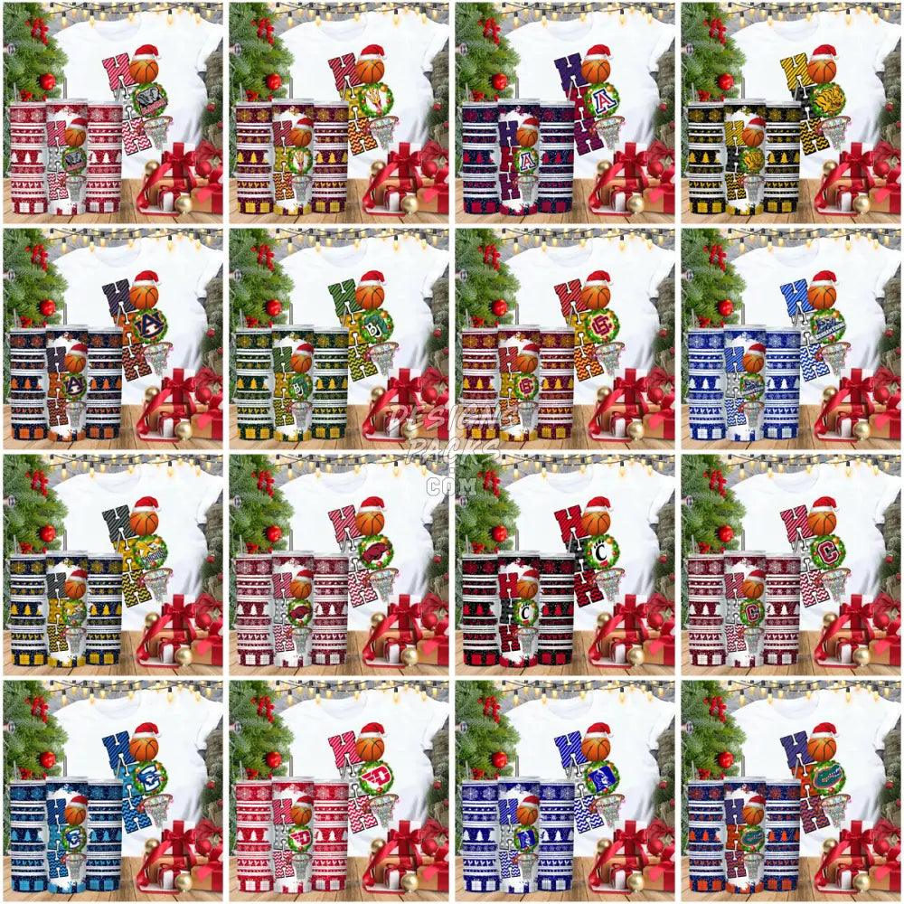 65 College Sport Teams Hohoho Basketball Tumbler Wrap Bundle Jpg