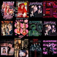 Load image into Gallery viewer, 65 KPOP Music Tribute Streetwear &amp; Bootleg Designs Bundle PNG
