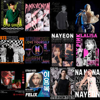 Load image into Gallery viewer, 65 KPOP Music Tribute Streetwear &amp; Bootleg Designs Bundle PNG
