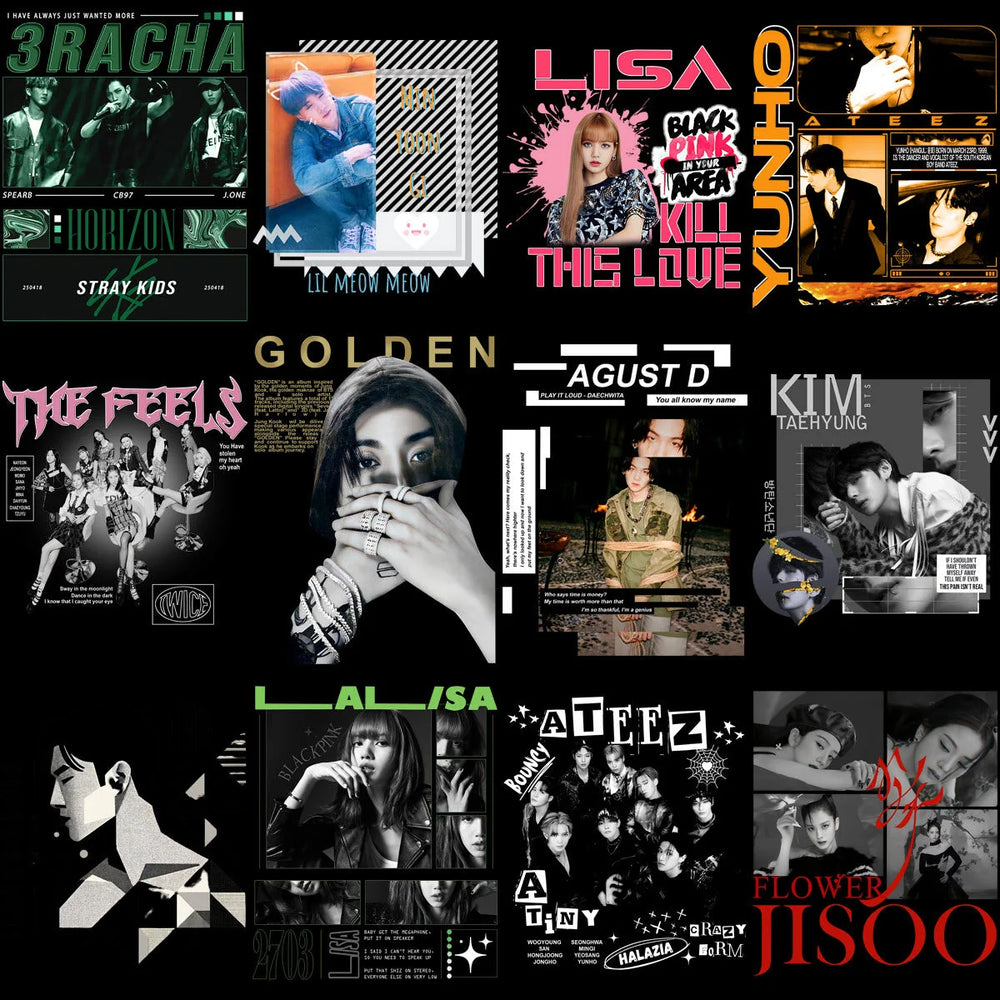 65 KPOP Music Tribute Streetwear & Bootleg Designs Bundle PNG