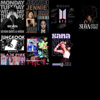 Load image into Gallery viewer, 65 KPOP Music Tribute Streetwear &amp; Bootleg Designs Bundle PNG
