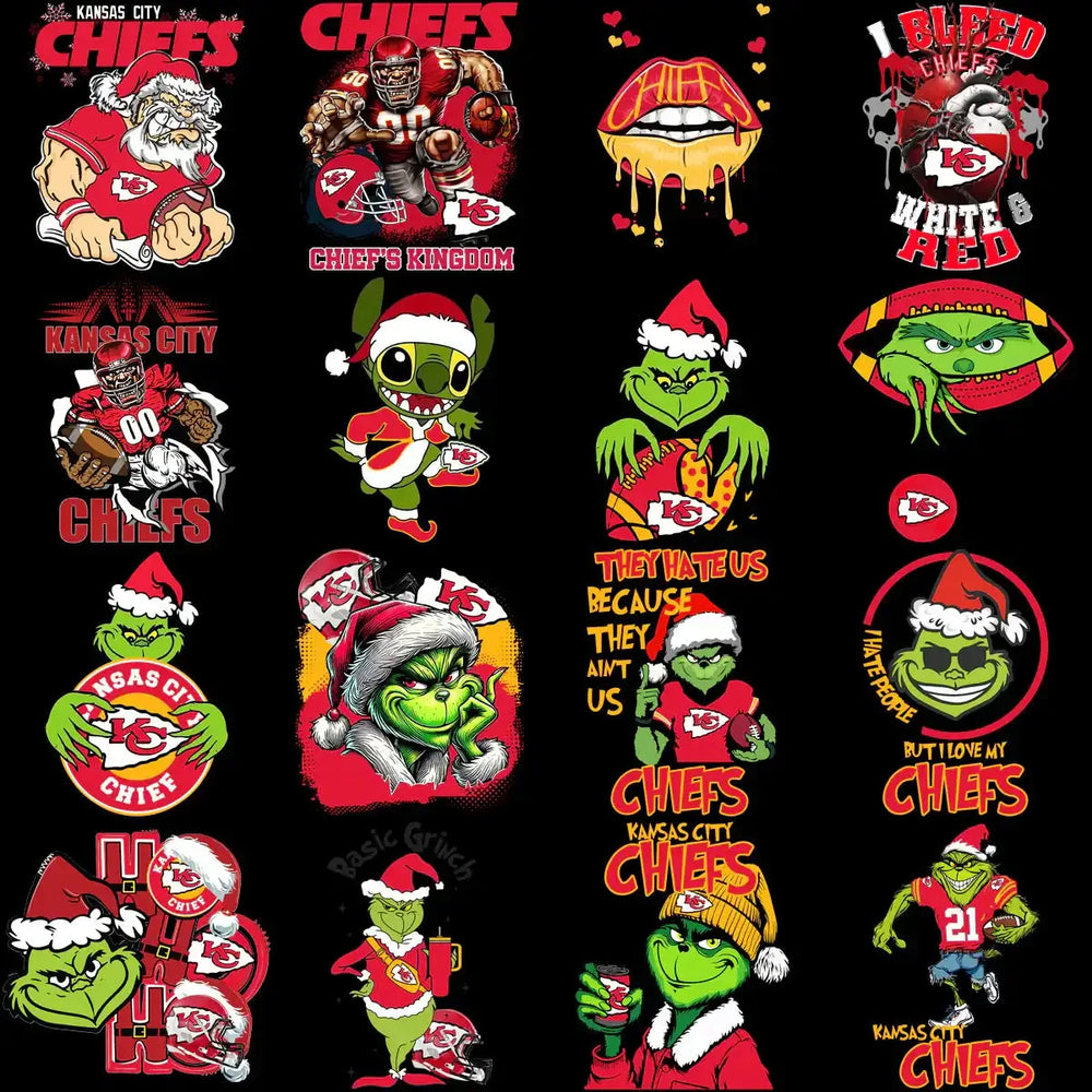 65 Super Bowl CHIEFS MEGA Football Designs Bundle PNG