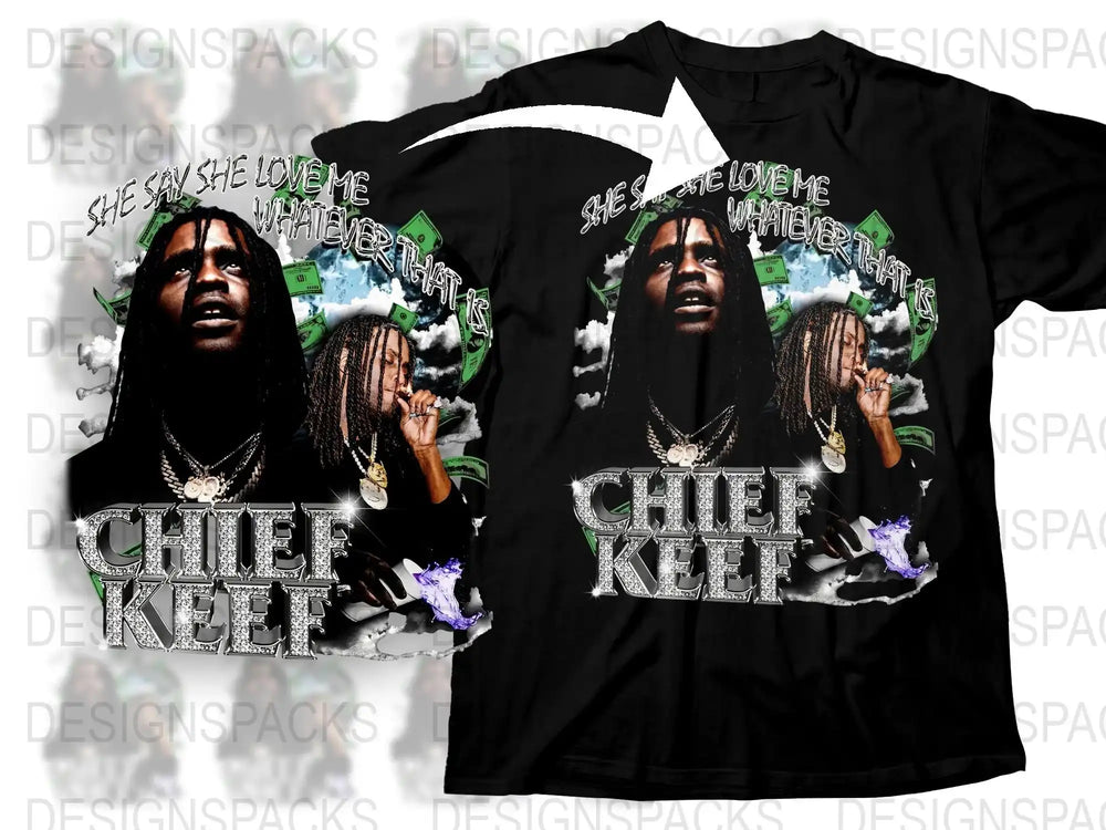 Chief Keef Graphic T-Shirt, Hip Hop Music Tee, Urban Streetwear, Black Cotton Shirt with Artist Design, Men's Fashion