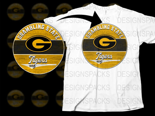 Grambling State Tigers T-shirt, Vintage Logo, Collegiate Sports Apparel, Casual Wear, Unisex Graphic Tee, School Spirit