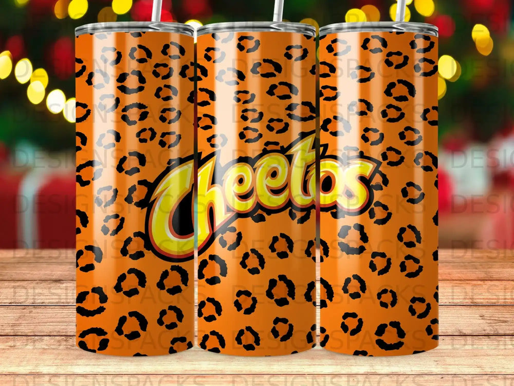 Cheetos Logo Leopard Print Orange Tumbler product type