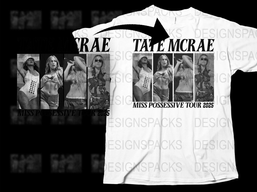Tate McRae Miss Possessive Tour 2025 Graphic T-Shirt, Vintage Band Tee, Pop Music Merchandise, Collector's Item, Fashion Top