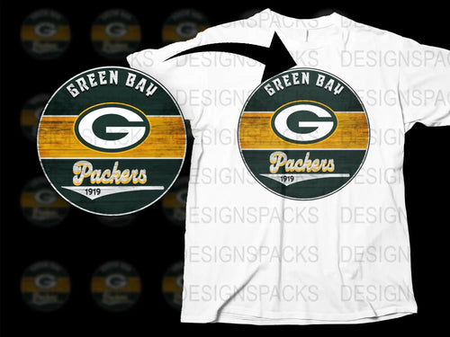 Green Bay Packers Vintage Logo T-Shirt, Classic Football Fan Gear, 1919 Retro Sports Apparel