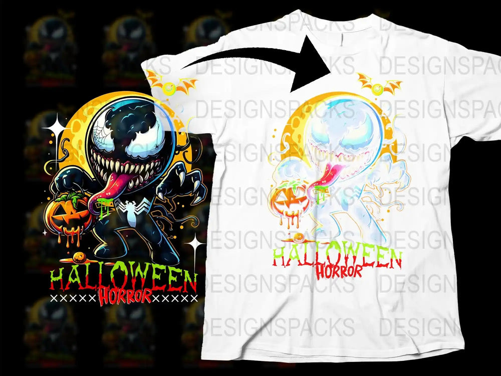 Halloween Horror T-Shirt, Pumpkin and Ghost Graphic, Spooky Unisex Tee, Festival Clothing for Men and Women, Unique Gift Idea