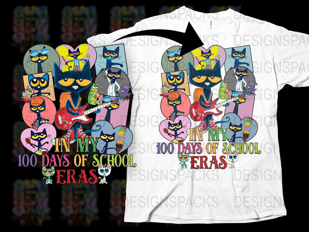 Colorful 100 Days of School T-Shirt, Cute Cartoon Owls, Music Theme, Kids Celebration Tee, Vibrant Graphic Design Shirt for Children