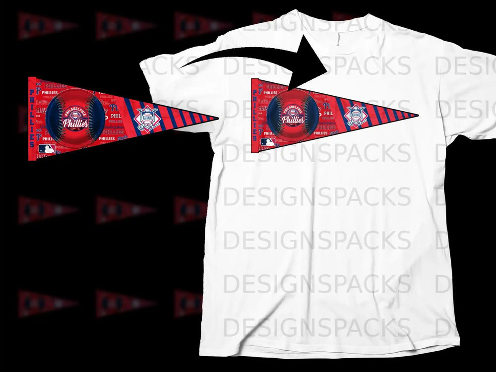 Philadelphia Baseball Pennant T-Shirt Sports Fan Apparel
