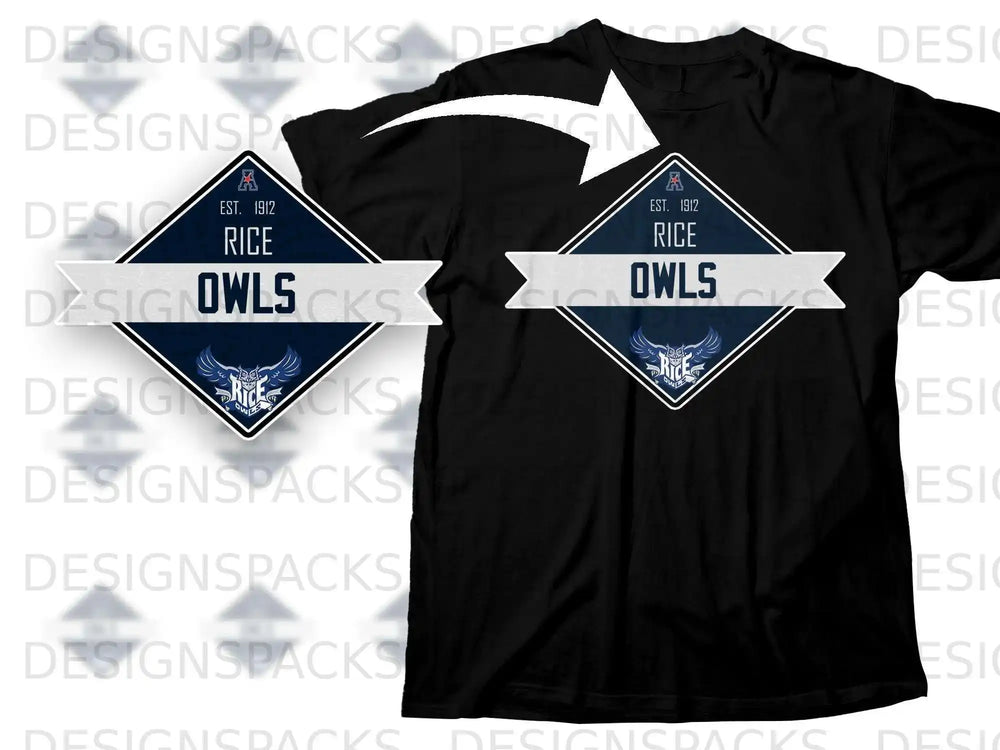 Est 1912 Rice Owls Design Shirt for College Fans