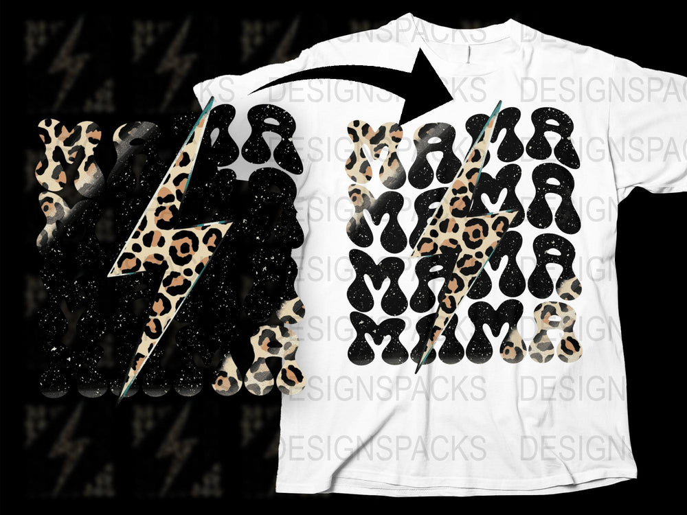 Trendy Leopard Print Lightning Bolt Graphic T-Shirt, Unisex Black and White Animal Pattern Tee, Stylish Casual Streetwear Top